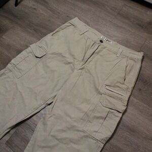 Plugg Cargo Pants Men's Size 36x30 Khaki Beige Pockets Straight Y2K Utility Used